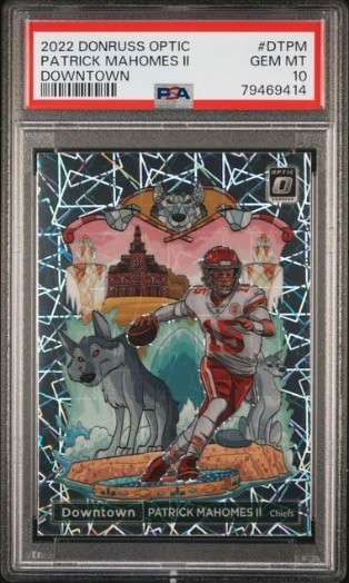 2022 Panini Donruss Optic Downtown Patrick Mahomes II PSA 10 #DT-7 Chiefs