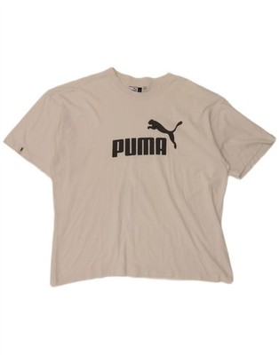 Puma Herren Grafik T-Shirt Oberteil Large weiß MG07