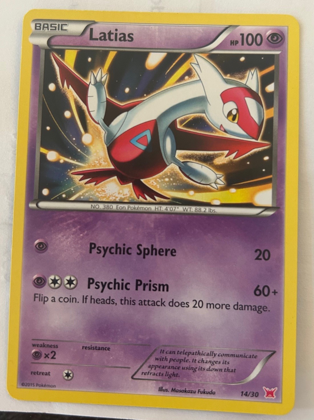 Pokemon:  Latias 14/30  Card