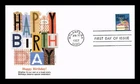 FLEETWOOD US COVER FIRST DAY OF ISSUE HAPPY BIRTHDAY 22C POSTAGE