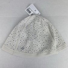 Lululemon Fleece Reflective Running Beanie Bone S/M LU9CH0S 68