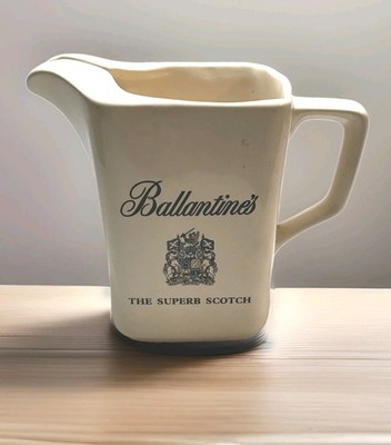 Vtg Advertising Ballantine's Scotch Pub Jug Liquor Pitcher. 