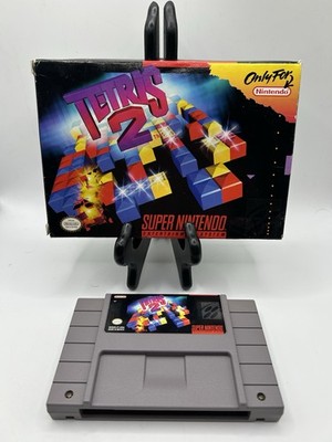 Tetris 2 Super Nintendo (SNES) Box And Game Tested No Manual Or Tray
