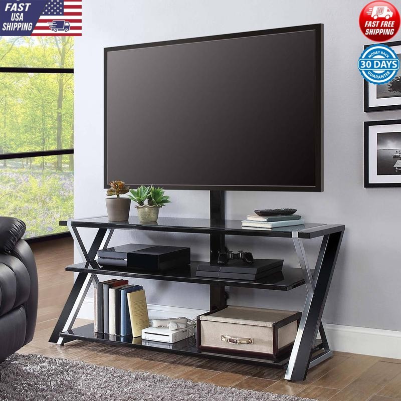 Swivel Wall Mount Tabletop Display Entertainment Center Blac