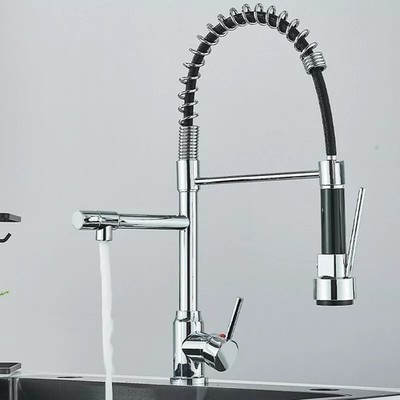 Rubinetto Cucina Con Doccetta Estraibile - Acciaio Inox, 3 Modalit&agrave; Getto, Girevole 360&deg;, Risparmio Idrico