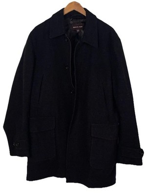 Michael Kors Men's Size XLT  Black Single Breasted Wool Blend Pea Coat