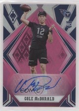 2020 Panini Phoenix Rookies Pink Auto 1/35 Cole McDonald #186 Auto 1l2