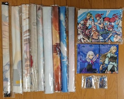 Nippon Falcom Legend Of Heroes Tokyo Xanadu Tapestry 10 Piece Keychain Etc. Set