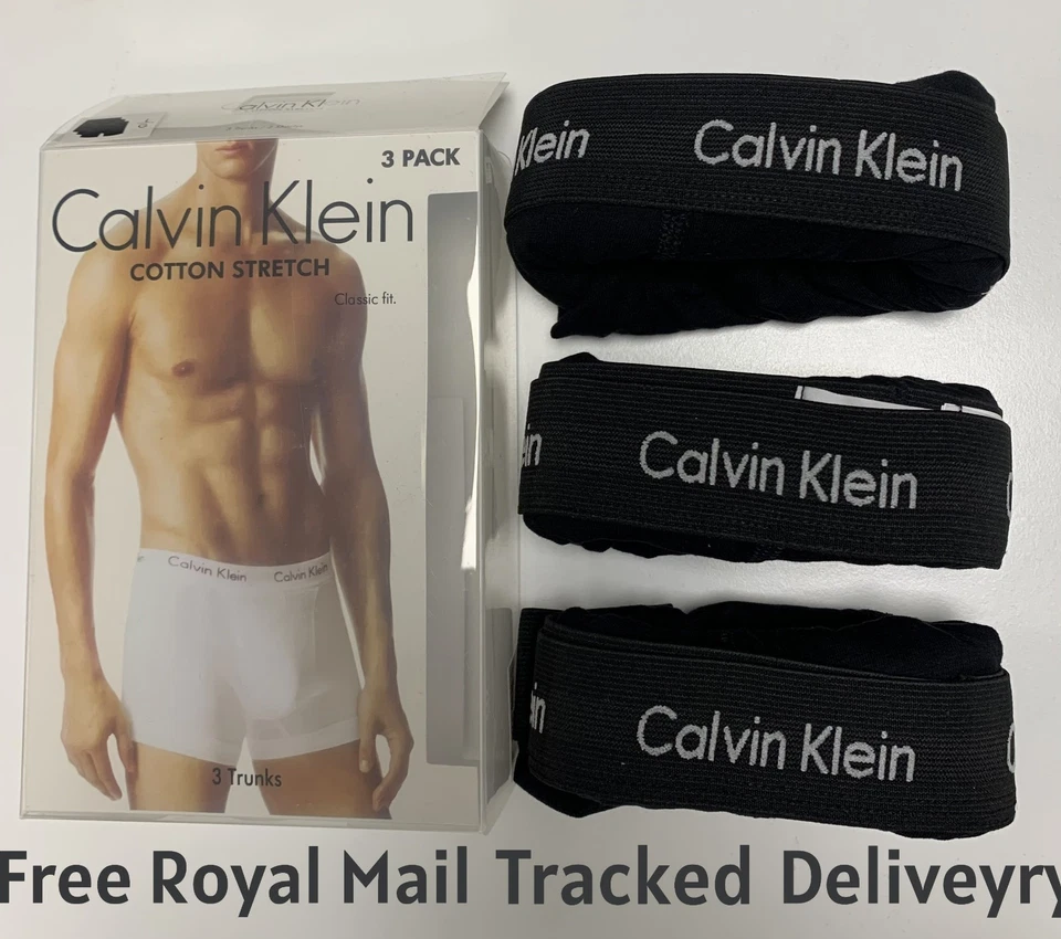 Calvin Klein MENS BOXERS LOW RISE TRUNKS 3 Pack SHORTS Black Friday Sale 50% OFF