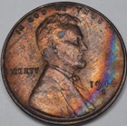1946-S 1c Lincoln Wheat Cent STUNNING RAINBOW TONING! #374