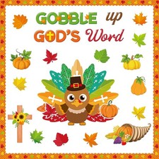 Thanksgiving Turkey Bulletin Board Decorations Set 21.7 x 20 inches,