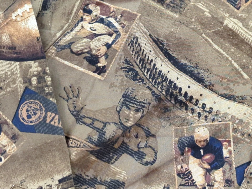 Camisa North River Para Hombres Grande Manga Larga Camisa Fútbol Deportes AOP Botón Informal Foto 4 de 4