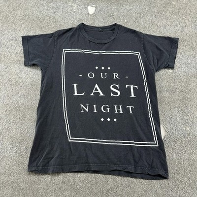 VINTAGE Our Last Night Band Shirt Mens Medium Black Rock Post Hardcore Metalcore