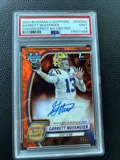 2024 Bowman University Chrome Sapphire Edition Garrett Nussmeier Orange /25  