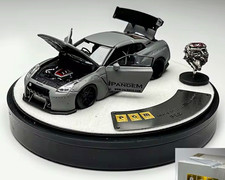 PGM Nissan GT-R R35 Pandem 1/64 Grau OVP