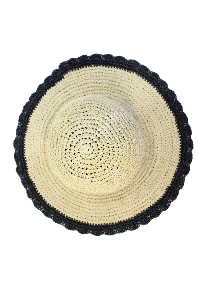 Kokin Womens Textured Straw Lined Sun Hat Nude OS - Image 3 of 4