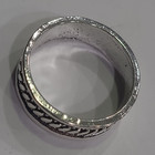 Silver Tone Stainless Steel Braid Pattern Band Ring Size 5 No Stones — photo 1