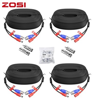 ZOSI 4x 30M/45M BNC RCA DC Video Kabel Stromkabel Für CCTV Überwachungskamera
