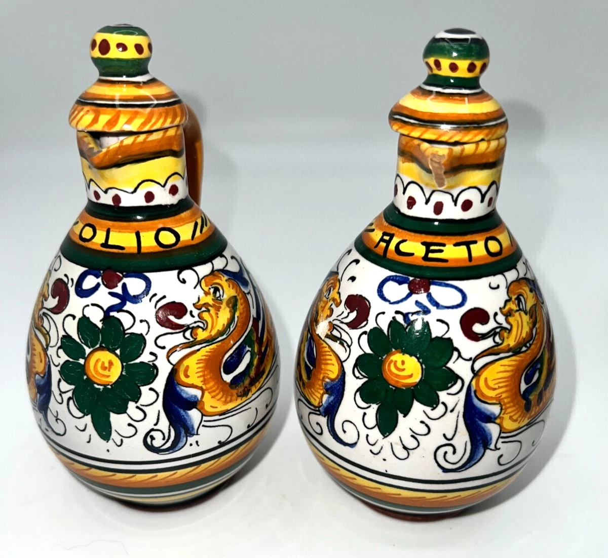 Deruta Italy Oil And Vinegar Set