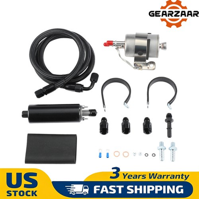 #ad 255LPH Inline For Chevy LS Swap High Pressure EFI Fuel Pump w Install Kit GSL392 $53.99
