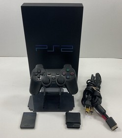 Sony PlayStation 2/PS2 with Wireless Controller, Cables & Memory Card (Tested)