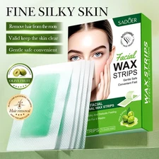 30X Facial Wax Strips -For Face, Eyebrow, Chin, Upper Lip - Facial Hair Removal