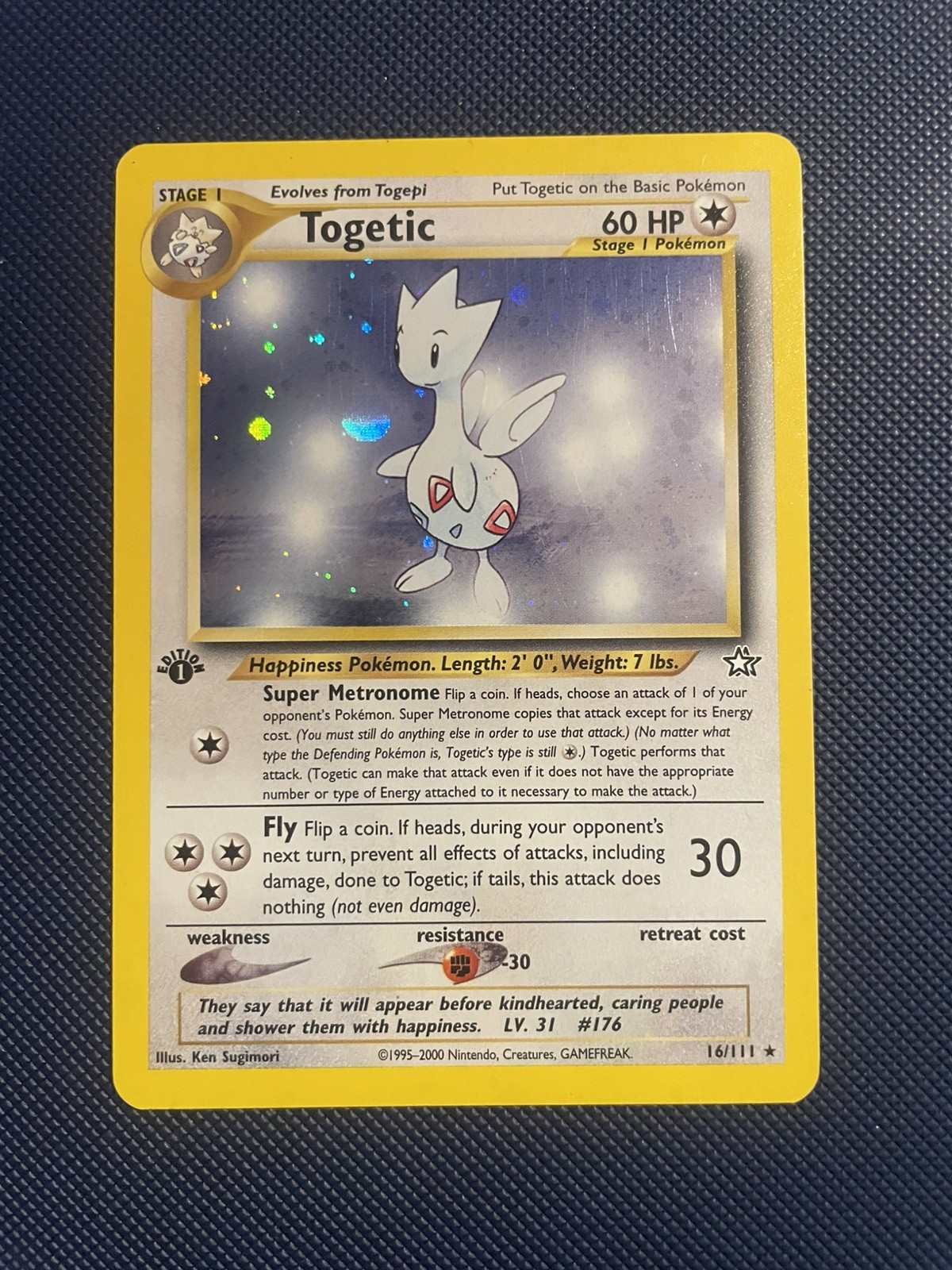 1st Edition Togetic 16/111 Neo Genesis 2000 Holo Rare WOTC Pokémon Card TCG