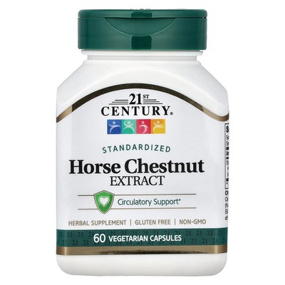 Horse Chestnut Extract, Standardized, 60 Vegetarian Capsules (300 mg per