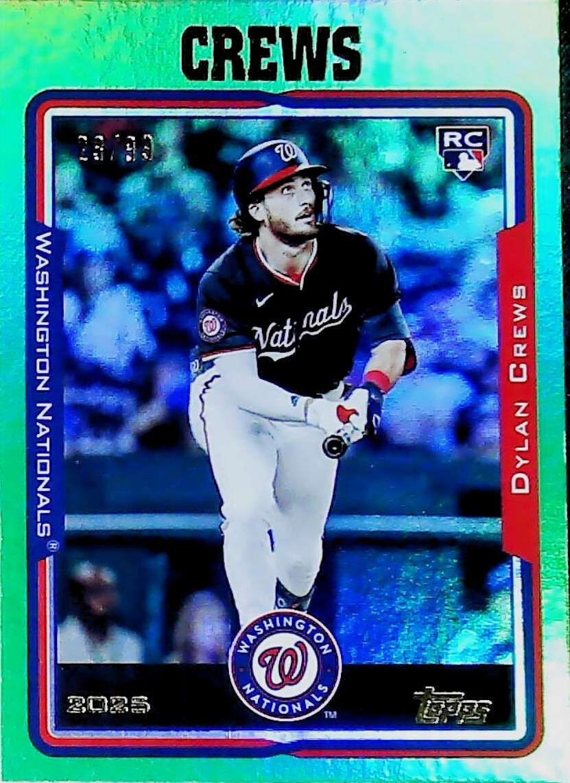 2025 TOPPS ARCHIVES 2005 IMAGE GREEN FOILBOARD /99 #300 DYLAN CREWS NATIONALS