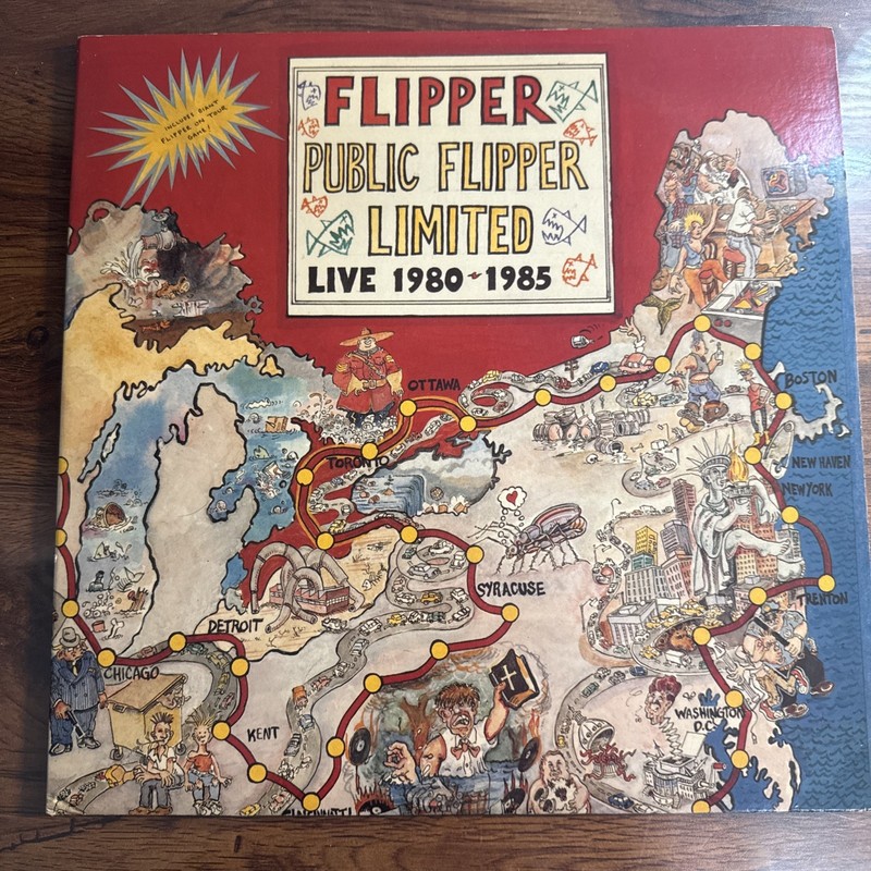 Flipper - Public Flipper Lt - 12" Double LP Vinyl / 1st Pressing w/ Inserts 1986