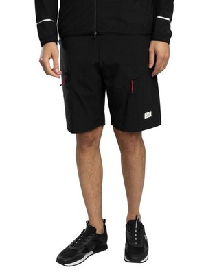 EA7 Men's Lightweight Cargo Shorts, Black