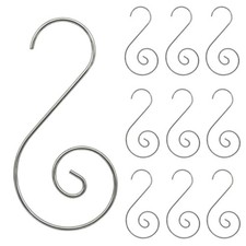 UCSAJI 200PCS Christmas Ornament Hooks Tree Hanger Silver