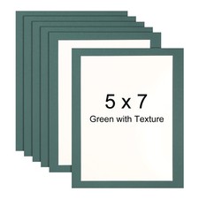 6pcs 5 x 7 Green with Texture Paper Picture Frame with Clear Film