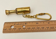 Brass Pocket Telescope - Small Hand Held Spyglass - Nautical Keychain