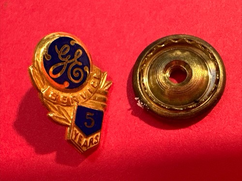 Vintage GE General Electric 10K Gold Filled 5 yr Service Award Pin - 第 1/5 張圖片