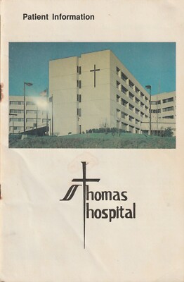 ST. THOMAS HOSPITAL PATIENT INFORMATION BOOKLET NASHVILLE, TN LATE 1970's
