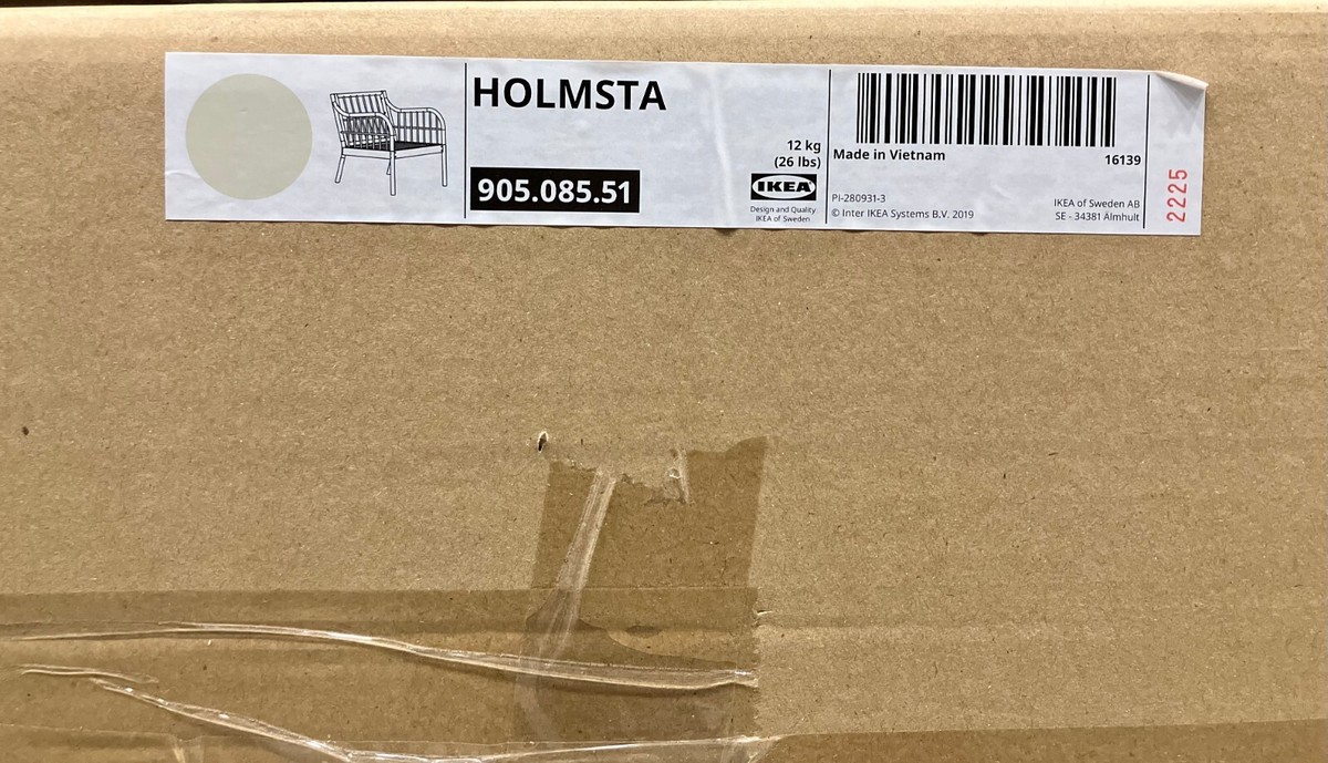 Brand New IKEA HOLMSTA Armchair Handmade Beige 905.085.51 | eBay