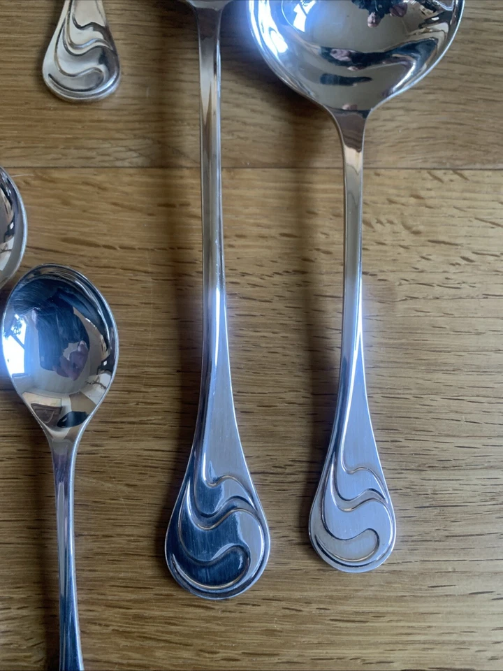 Rosenthal Asimmetria Cubiertos 90 Plateados 24 Piezas Cuchillo Tenedor Cuchara Café Foto 3 de 4