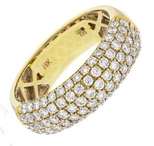 Image of Diamond Half Eternity Wedding Ring 1.00ct F VS Brilliant Cut in 18ct Yellow Gold