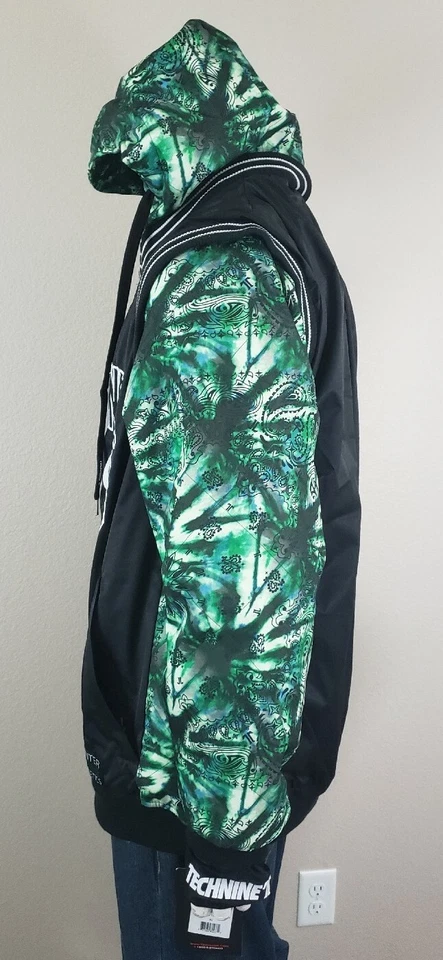 Chaqueta de snowboard Technine Slam Dunk para hombre L negra malla/teñido de corbata cachemira Foto 3 de 4