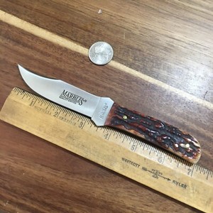 MARBLES GENUINE BONE  SKINNER SMALL SHARPFINGER   HUNTING  KNIFE FIXED  KNIVES 3