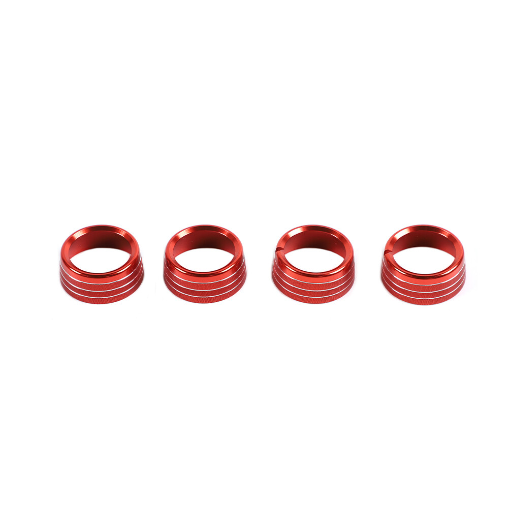 Red AC Climate Control Knob Ring Covers Fit For Toyota Camry 2018-2023