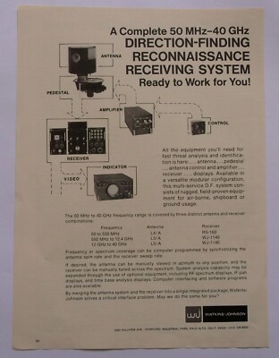 Watkins Johnson Richtungsfund Empfang Aufklärungssystem AD 1970er