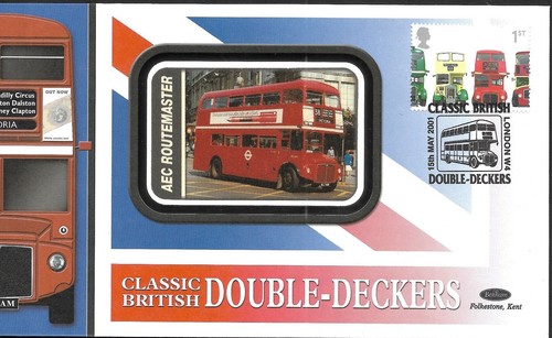 REINO UNIDO - 2001 "Autobuses clásicos británicos de dos pisos" FDC (III)!!!