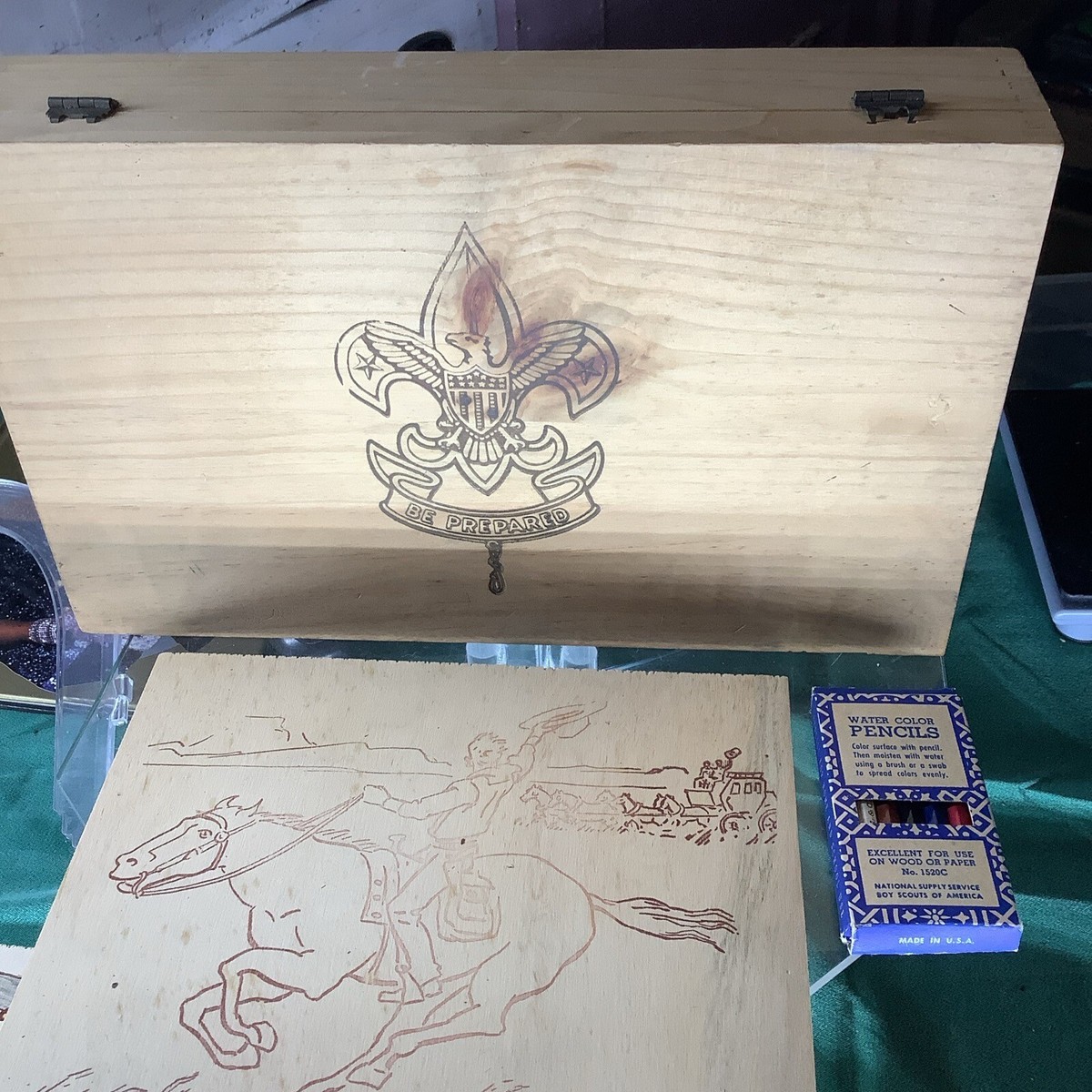 BSA / Boy Scout of America貴重　アメリカ製　ビンテージ VTG 1940's BSA Boy Scouts Of America Wood Burning Set./Box W