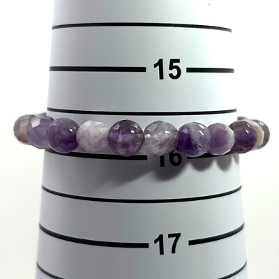 Genuine & Natural  Super Seven Amethyst Quartz Beads Stretchy Bracelet