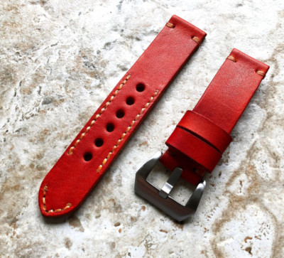 Orange Handgemacht Leder Band Armband für Google Pixel Uhr 5 4 3 45mm -A22