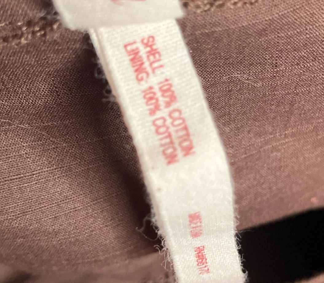 Abito babydoll Anthropologie taglia 0 Maeve marrone cioccolato Supreme Grace cotone