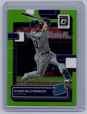 2022 Donruss Optic Lime Green Prizm Rookie RC Astros #70 Chas McCormick