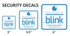 BLINK Home Security Decal Sticker  Camera Door Window Decal